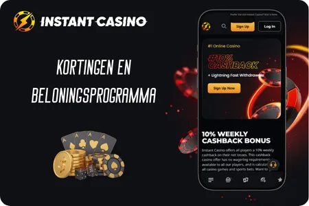 Instant Casino programma voor kortingen en beloningen