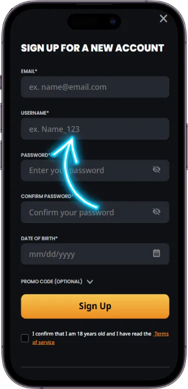 Instant Casino registration process