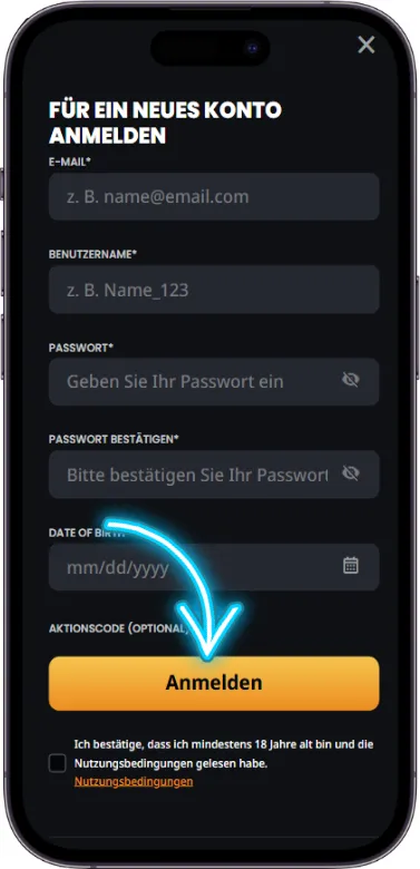 Instant Casino Registrierung abgeschlossen